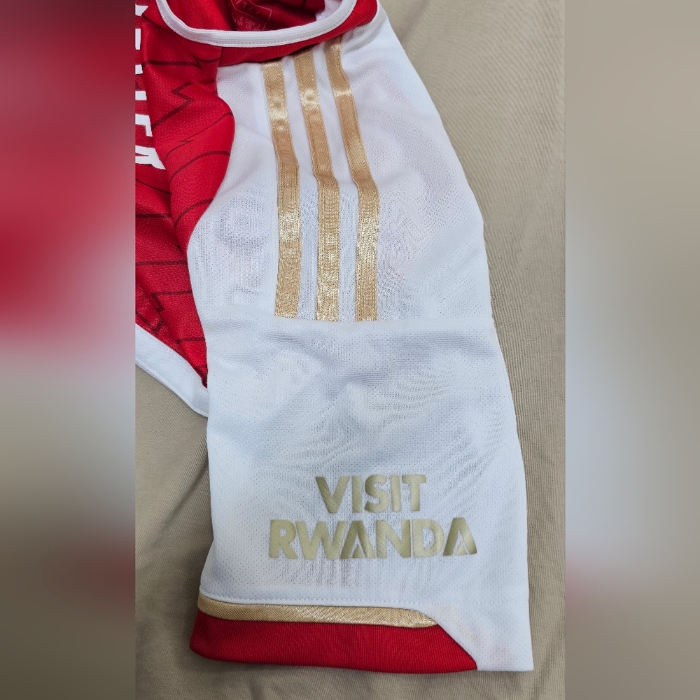 Adidas Arsenal FC Home Jersey 2023-24 Youth Size 13-14Y Red Gold Soccer Shirt - Picture 12 of 13
